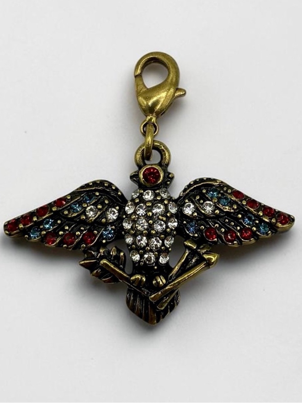 Heidi Daus Gold-Tone Crystal Rhinestone Eagle Charm